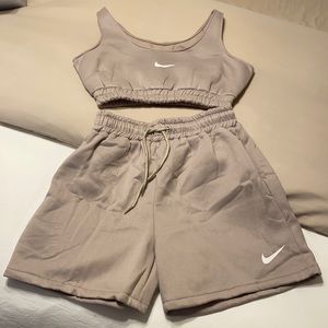 Nude casual sweat set